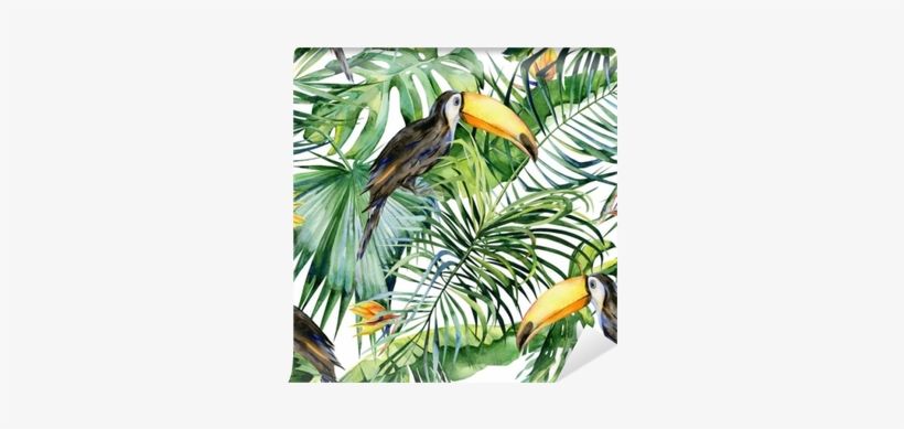Seamless Watercolor Illustration Of Toucan Bird - Watercolor Illustration Free Jungle, transparent png #1904386