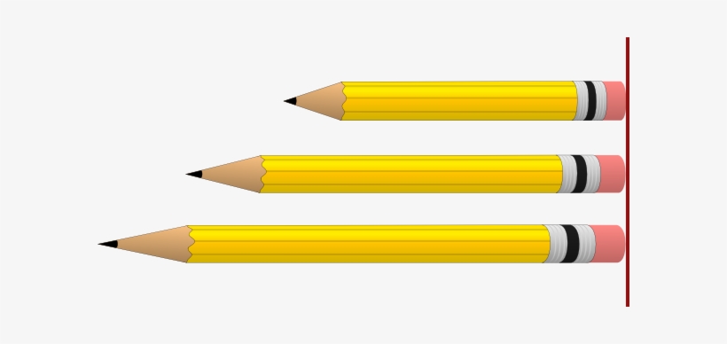 Pencil Clipart Small - Pencil Shortest To Longest, transparent png #1904390