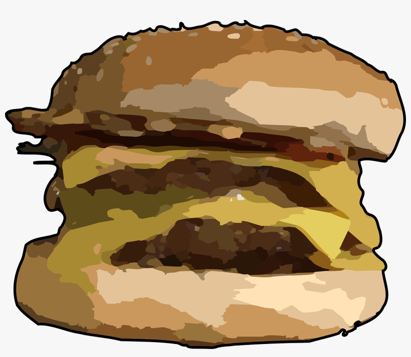 Burger Clipart - Cafepress Stacked Burger Throw Pillow, transparent png #1905342