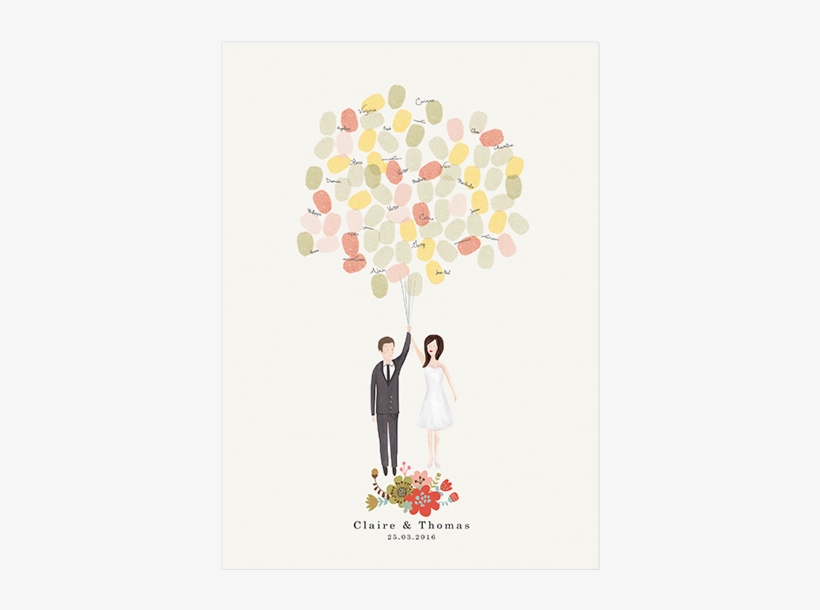Livredor Grosplan Flat2 Maries - Pepper & Joy Bespoke Bride And Groom Portrait Guestbook, transparent png #1905576