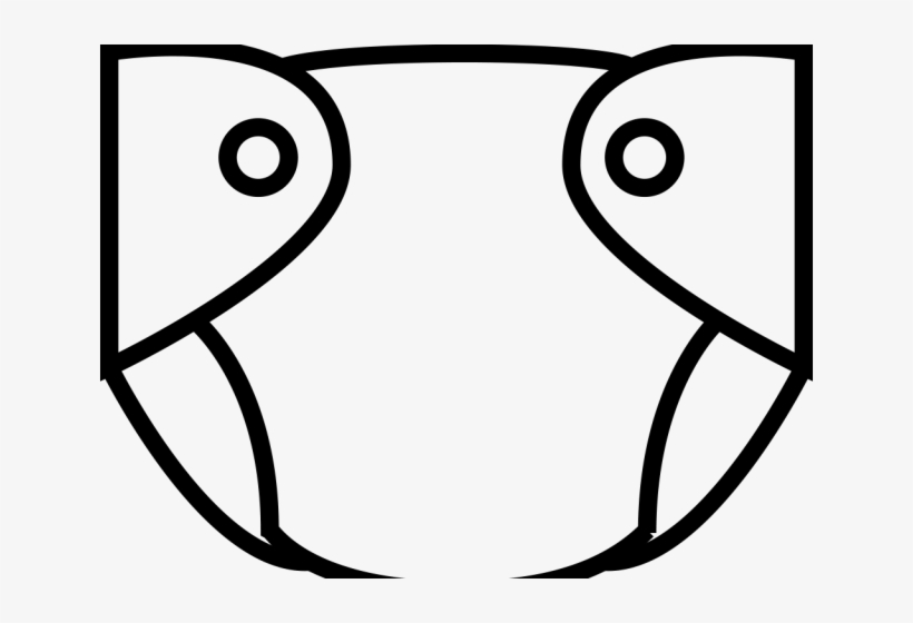 Banner Free Library X Carwad Net - Black And White Diaper Clipart, transparent png #1906450