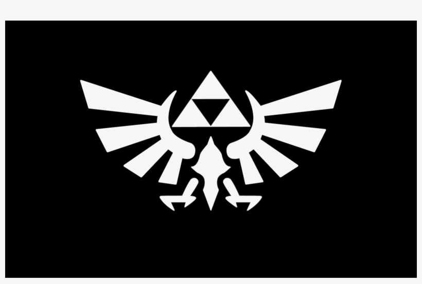 Nintendo Starts Wii U And - Legend Of Zelda Triforce Black And White, transparent png #1906502