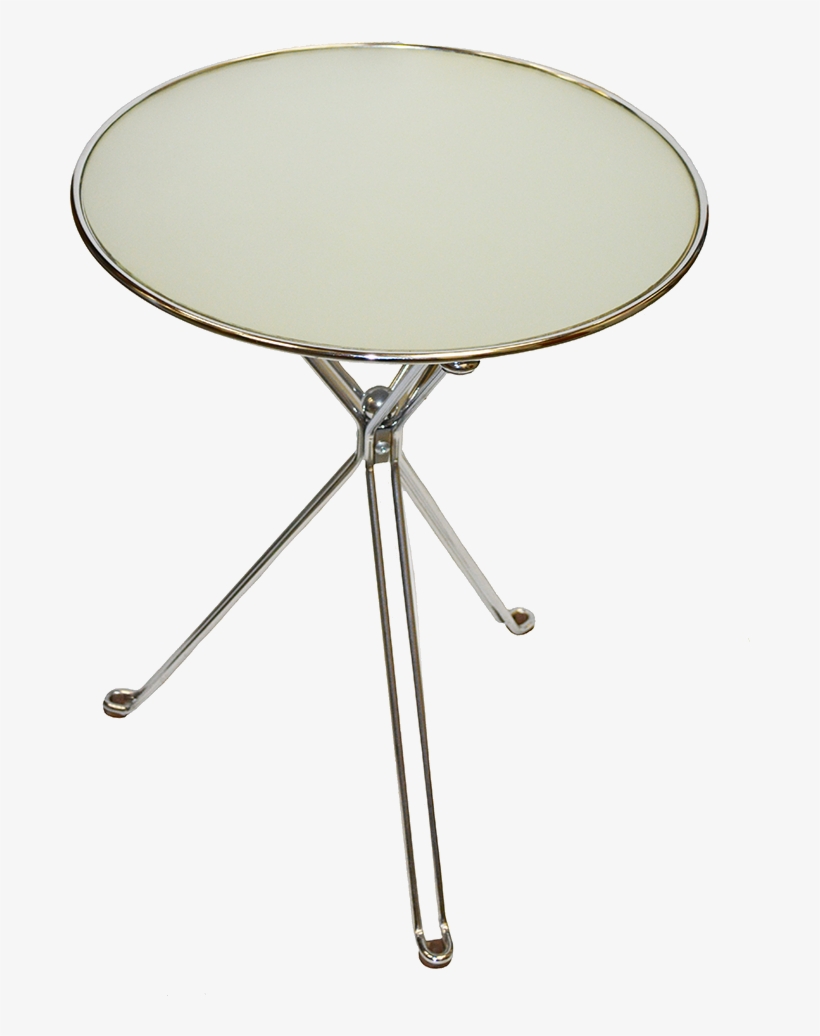 Glass Top Round Table - Steel, transparent png #1907180