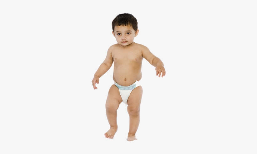 Higher Absorbency Rate - Standing Baby Diaper Png, transparent png #1907288