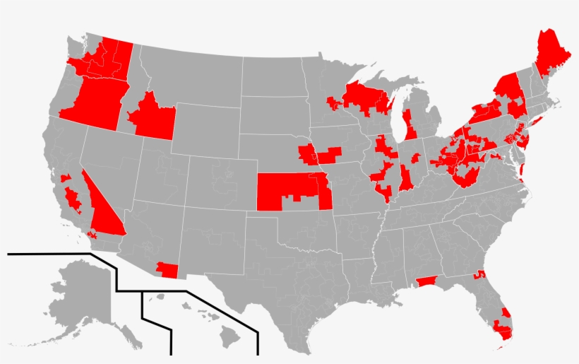 115th Us House Republican Main Street Partnership - Tuesday Group Caucus Map, transparent png #1907354