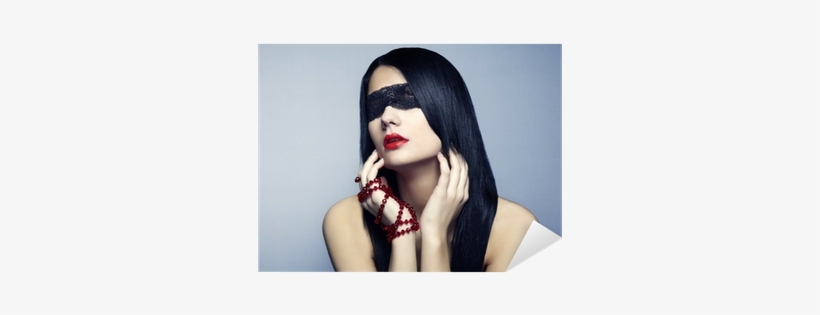 Fashion Portrait Of The Young Woman Blindfold Sticker - Stolen Thrills - A Kinky Bdsm Short Story Featuring, transparent png #1907376