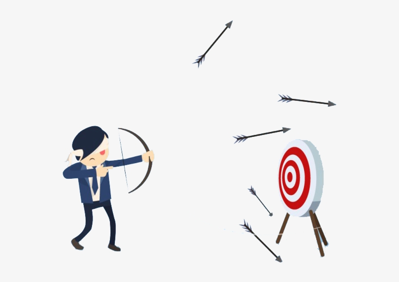 Blindfold Businessman Shooting Arrows 23 2147505521 - Meta Atingida, transparent png #1907402