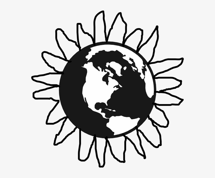 Sunflower Earth Svg Clip Arts 582 X 599 Px, transparent png #1909037