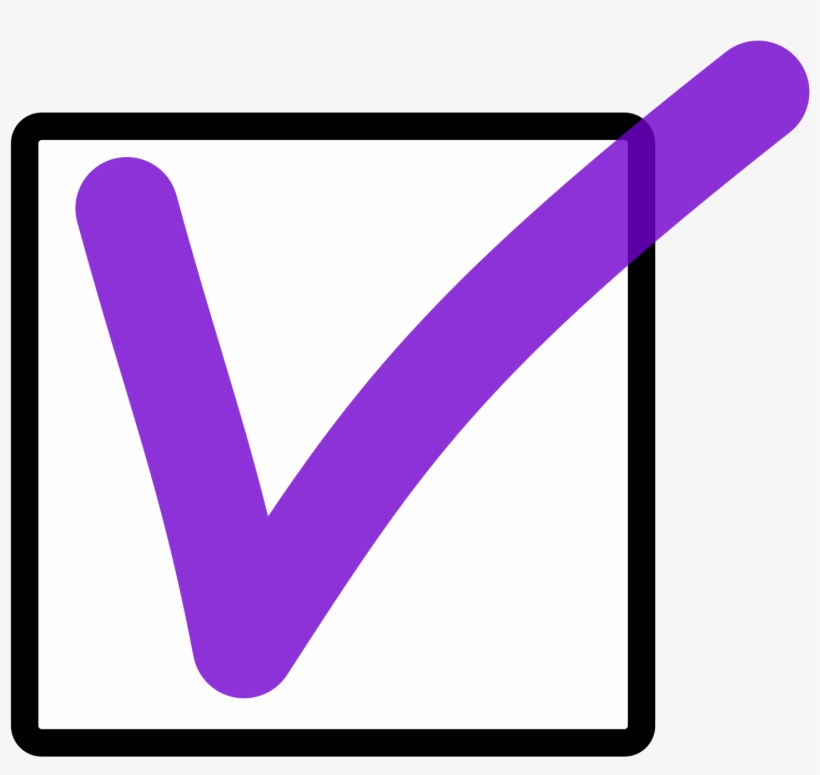 Clip Freeuse Download Checkmark Clipart Tickbox - Purple Check Mark Box, transparent png #1909040
