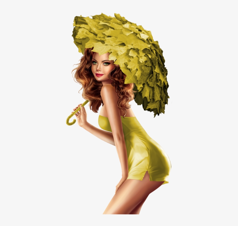 Tubes Fille Automne - Png Yellow Fairy Tubes, transparent png #1909445