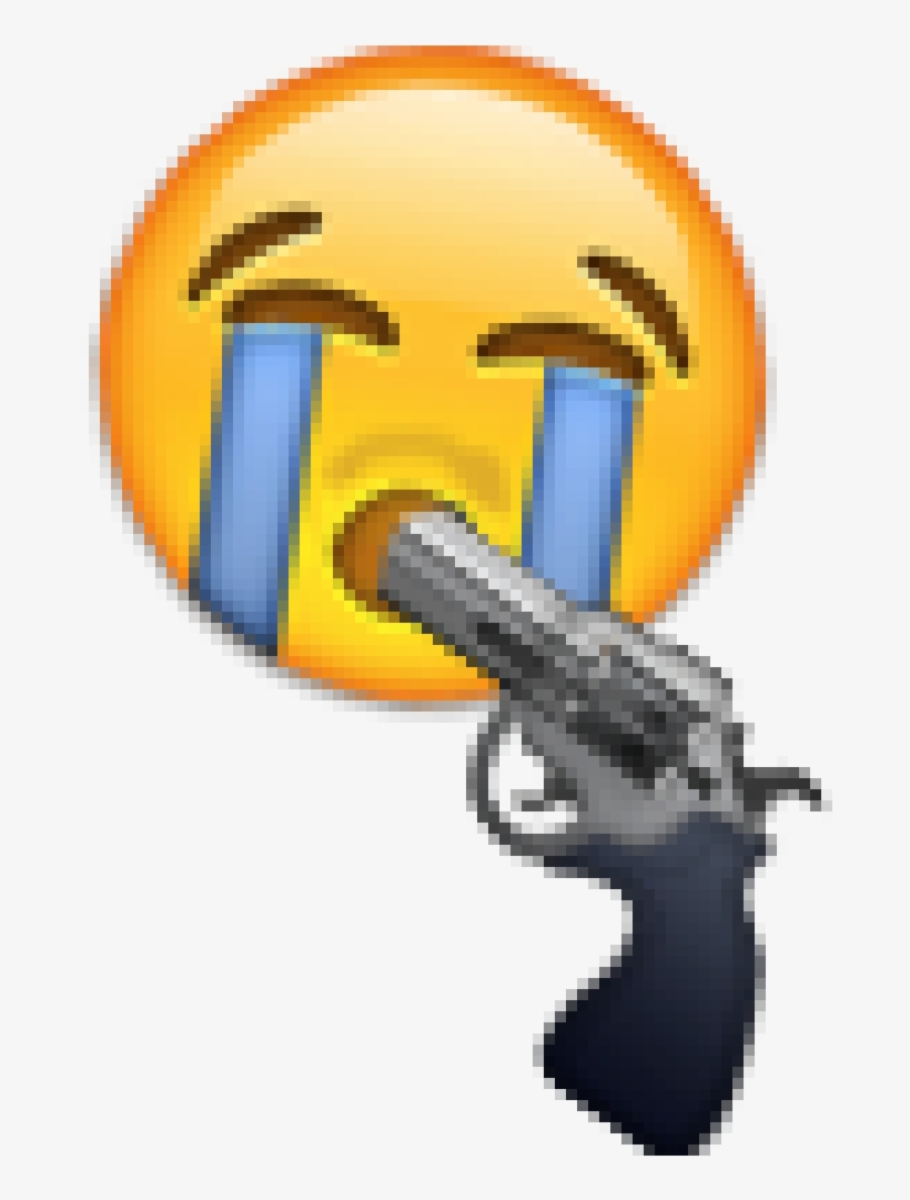 I Photoshopped My Review Of The Emoji Movie - Joy Emoji With Gun, transparent png #1909471