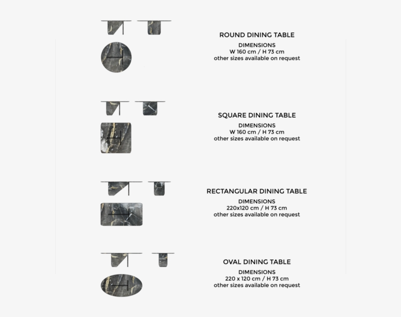 Black Arabesco Marble Table Round Square Rectangular - Carrara, transparent png #1909533