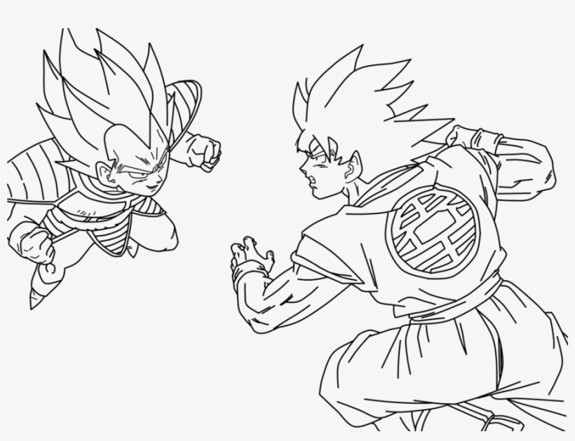 Desenhos de Goku Vegeta Super Saiyan para colorir, goku, branco