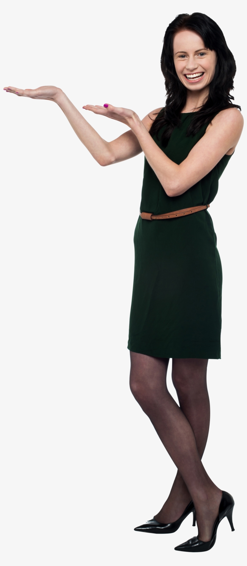 Girl Pointing Left Free Png Image - Girl Pointing Png, transparent png #1910557