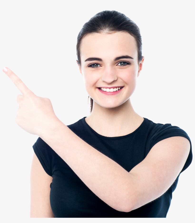 Girl Pointing Left Royalty-free Png Image - Make Money From Home Easy, transparent png #1910782