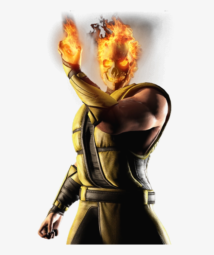 23 Mar - Mortal Kombat X Hellspawn Scorpion, transparent png #1910814