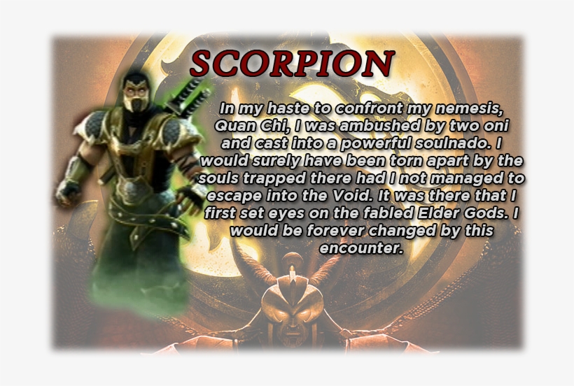 Scorpion's Bio - Mortal Kombat Deception Scorpion, transparent png #1910836