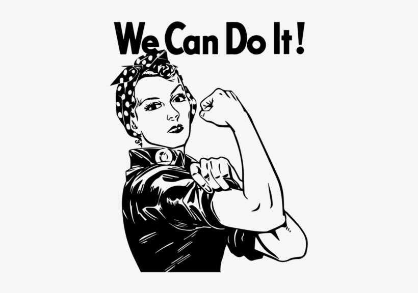 Rosie The Riveter Black And White, transparent png #1910994
