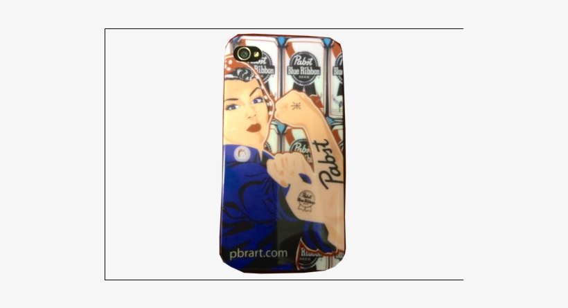Pabst Rosie The Riveter Iphone Case - Cartoon, transparent png #1911488