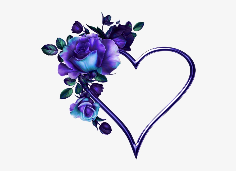 Фото, Автор Svetlera На Яндекс - Blue Roses With Heart, transparent png #1912203