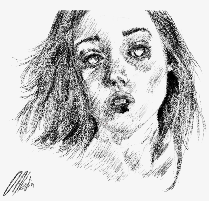 Zombie Girl - Sketch, transparent png #1912773