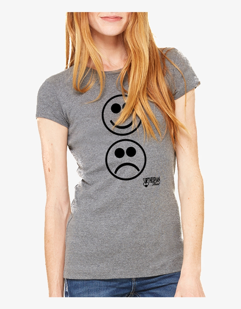 Happy Sad Drama Emojis Unisex T Shirt - Basementees Women - Girls - Premium Retail Fit Toronto, transparent png #1913184