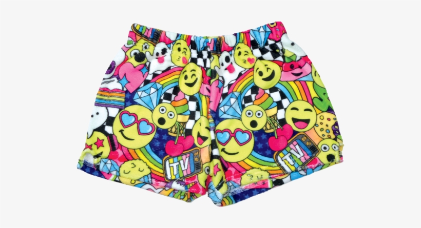 Emoji Party Plush Shorts - Plush, transparent png #1913209