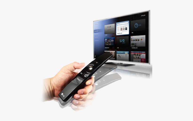 An Lg Tv Remote Control Uses Motion Control To Select - Tv And Remote Png, transparent png #1913515