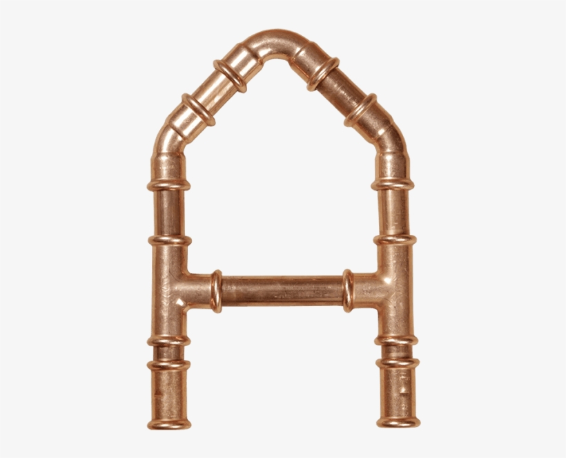Copper Pipe Font - Copper Tubing, transparent png #1913919