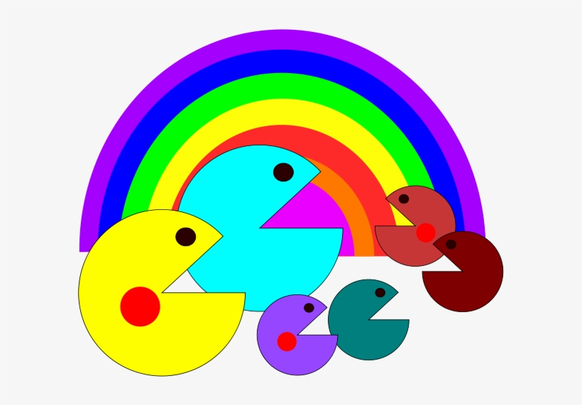 Pacman Rainbow Clipart Png For Web, transparent png #1914177