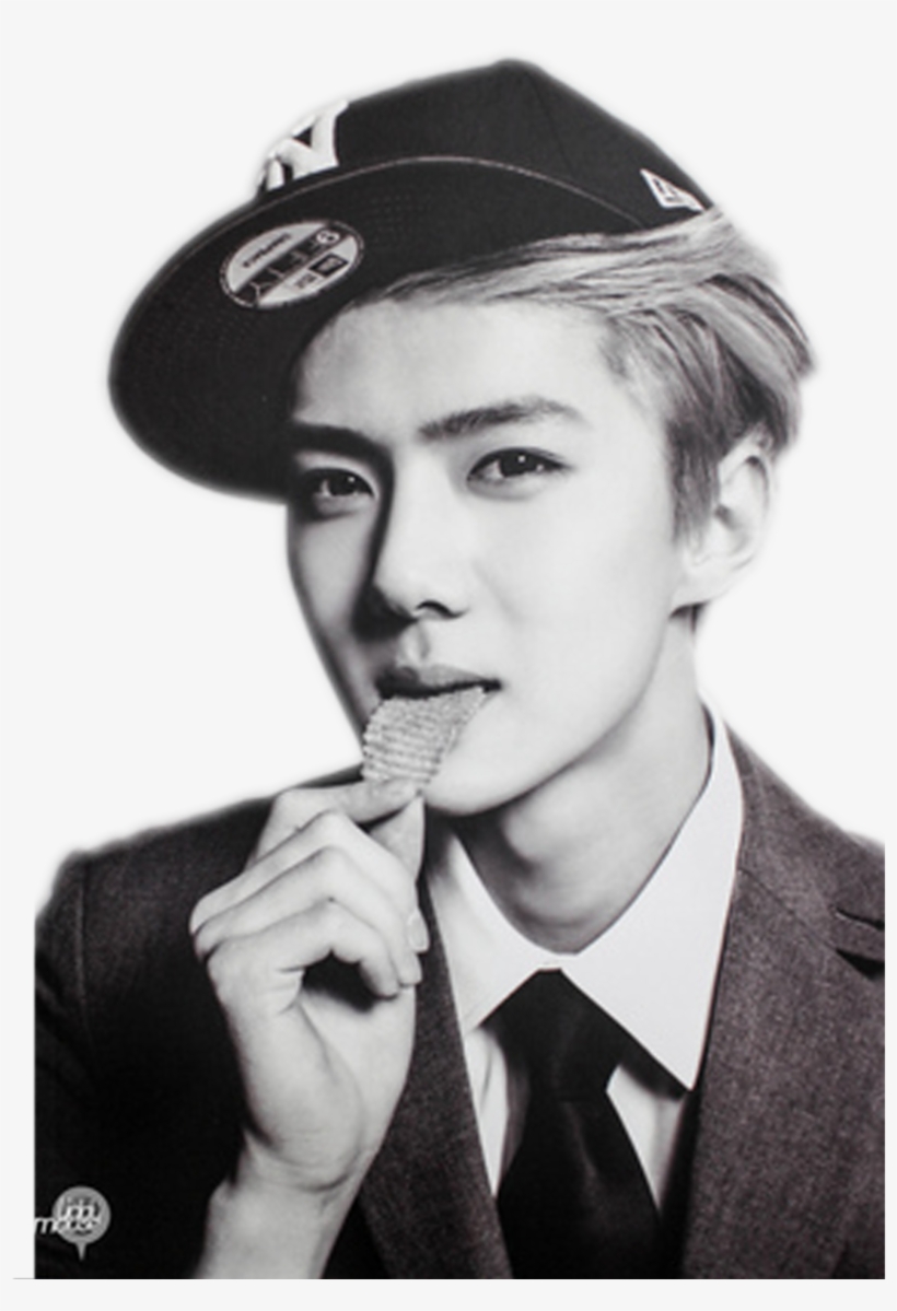 2000 X - Sehun Black And White Png, transparent png #1914178