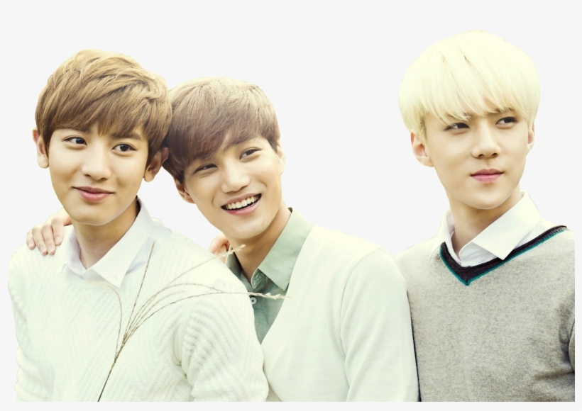 Exo Naturerepublic Chanyeol Kai Sehun - Exo Foto Selfie, transparent png #1914392