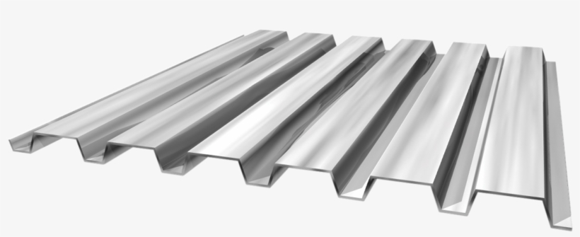 5" B Wide Rib Roof Deck - Metal Roof, transparent png #1914461