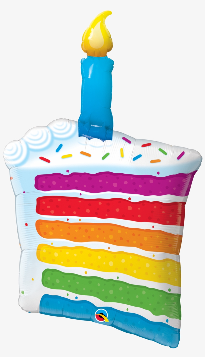 Rainbow Clipart Candle - Rainbow Cake With Candle, transparent png #1914539