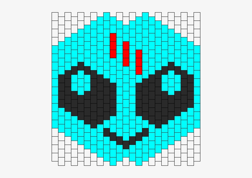 Skrillex Alien Mask Bead Pattern - Kandi Mask Patterns Skrillex, transparent png #1914745