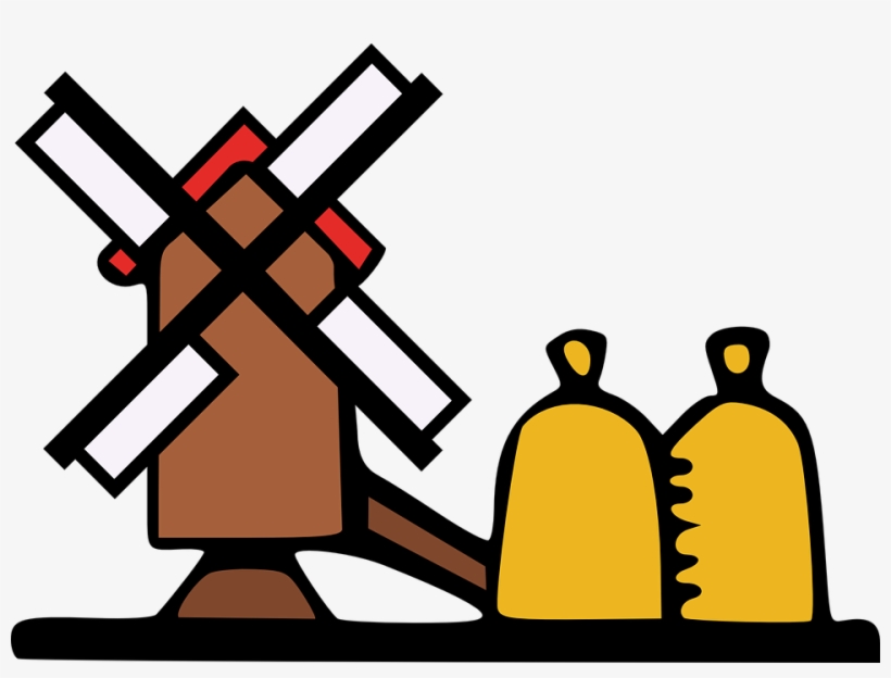 Mill Clipart Wheat Mill - Grind The Wheat Clipart, transparent png #1914806