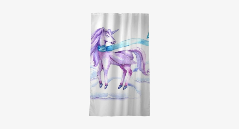Watercolor Design With A Unicorn - Unicorn, transparent png #1915472