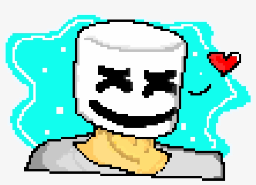 Marshmello - Pixel Art, transparent png #1915647