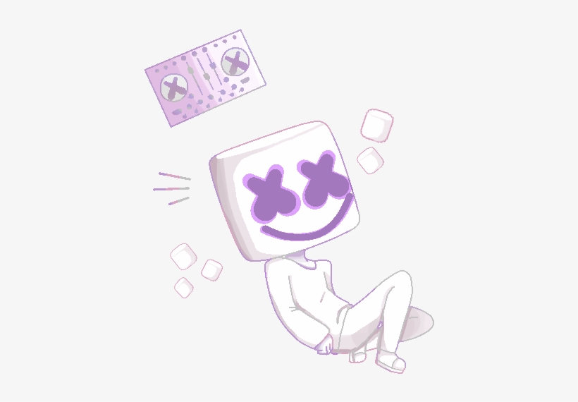 Marshmello Is My Favorite Dj - Dj Marshmello Pixel Art, transparent png #1915744