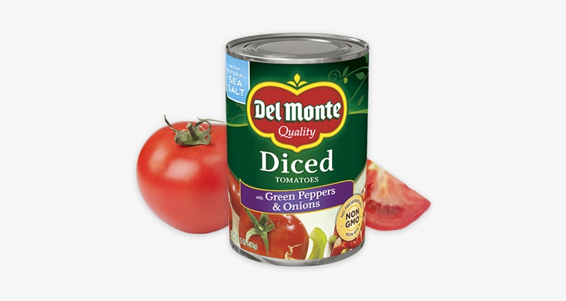 Diced Tomatoes With Green Pepper & Onion - Delmonte Original Stewed Tomato - 14.5 Oz., transparent png #1916421