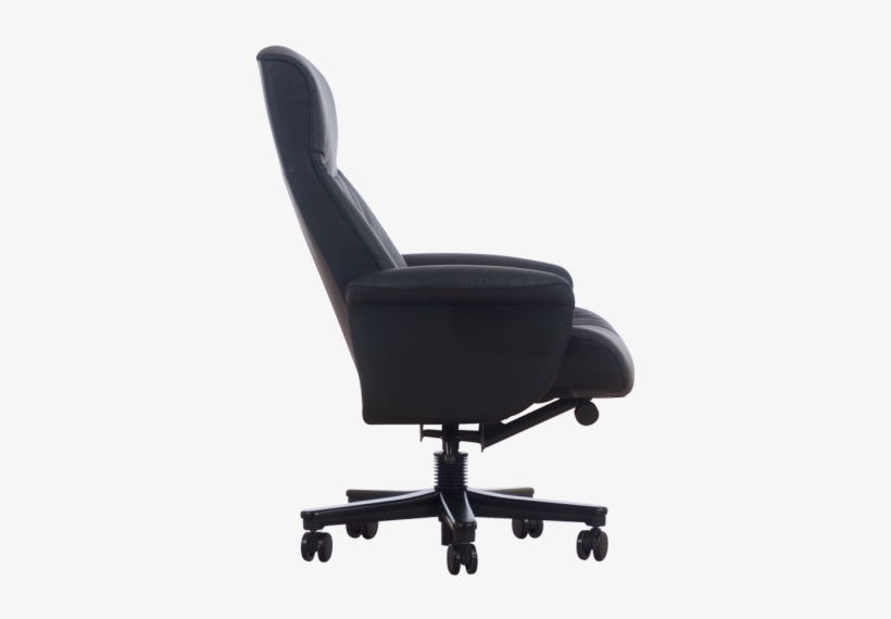 Img Kingston Soho Office Chair In Prime Black Leather - Chair To The Side Png, transparent png #1917077