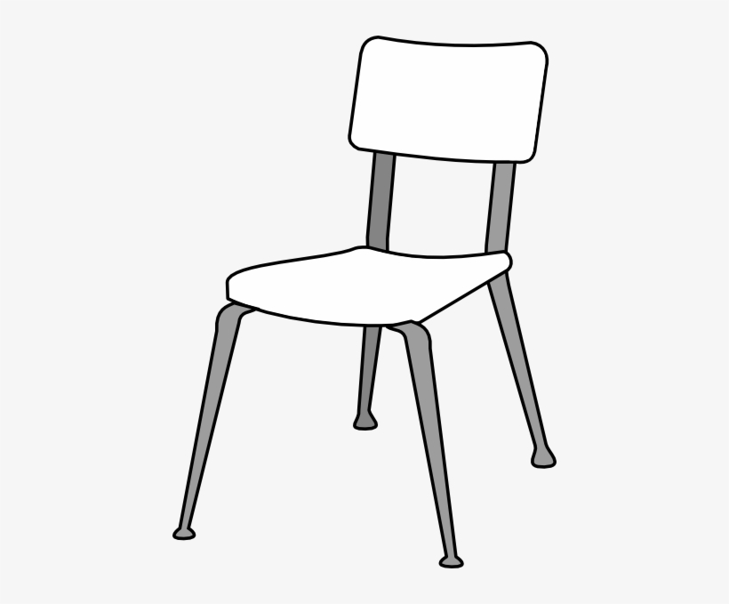 White Classroom Chair Clip Art At Clker Chair Clipart Black And White