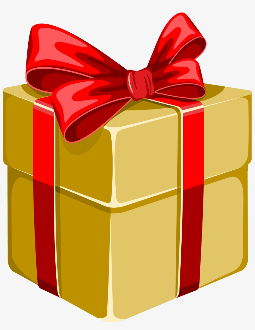 Gift Box Gratis Clip Art Yellow Bow - Imagenes De Caja De Regalo, transparent png #1917771