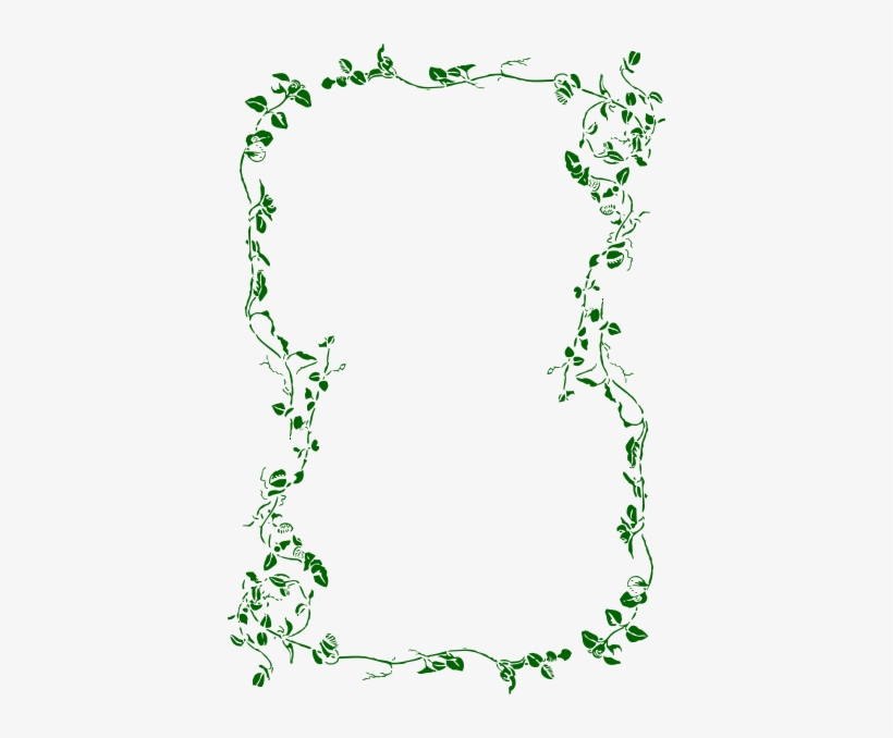Green Floral Border Png High-quality Image - Assignment Front Pages Design, transparent png #1918080