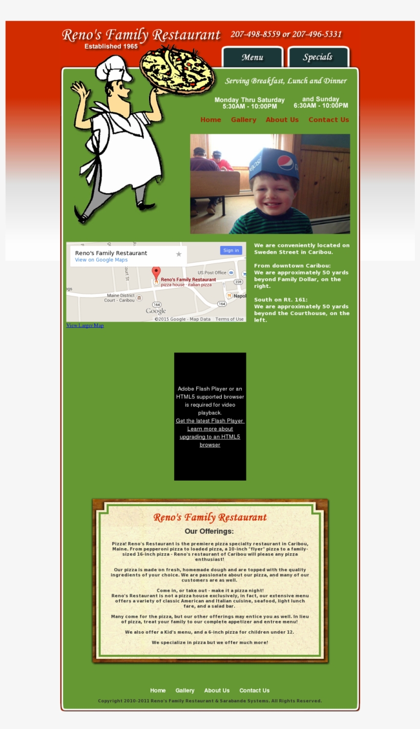 Reno's Family Restaurant & Sarabande Systems Competitors, - Flyer, transparent png #1918199