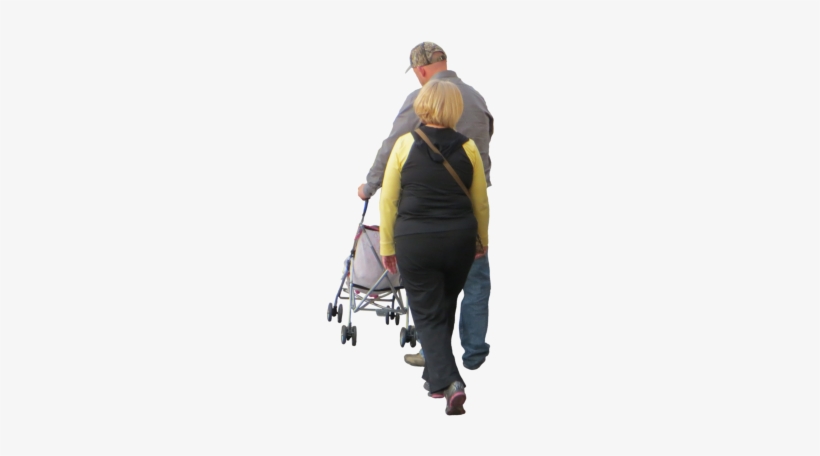 Couple With Baby Stroller Couple With Baby, Baby Strollers, - Baby Transport, transparent png #1919105