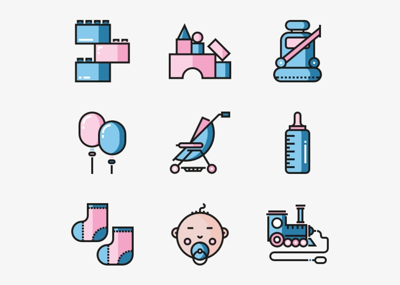 Baby And Toys - Icon, transparent png #1919181