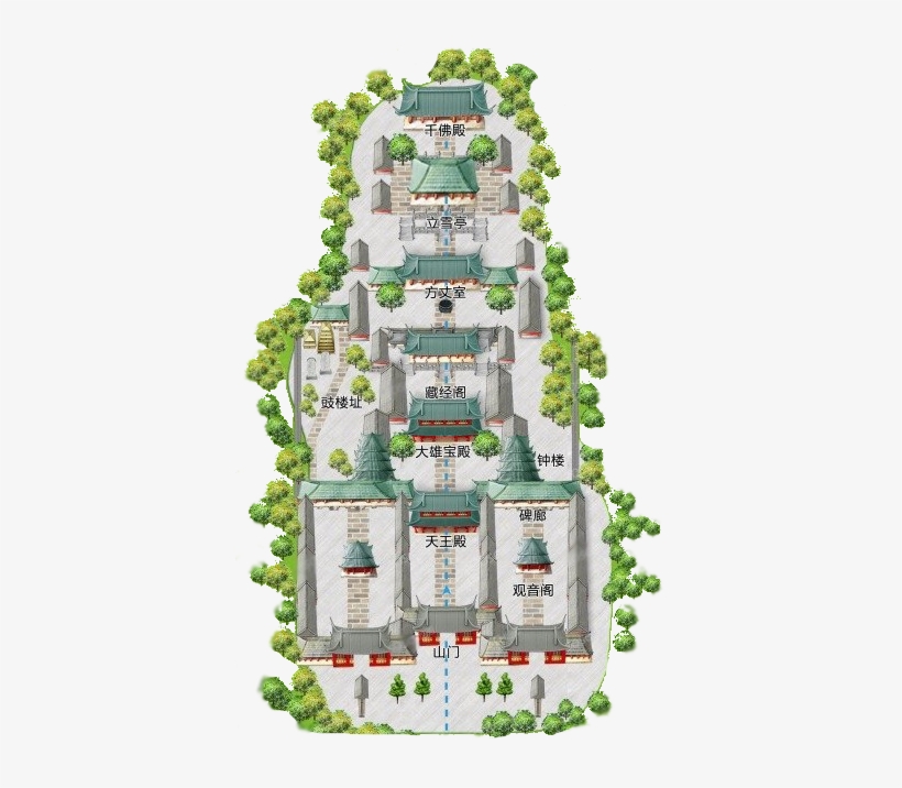 Shaolin Temple Layout Plan - Pagoda, transparent png #1919474