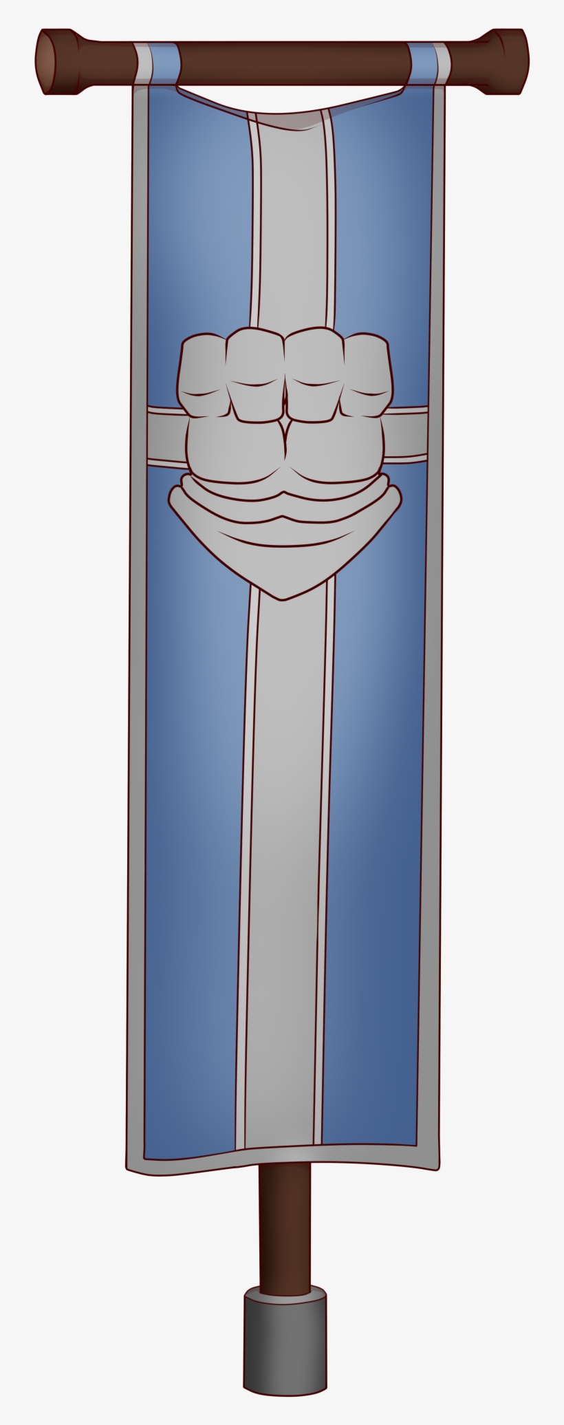 Silver Hand Flag By Mischiart-d8dpf0r - Door, transparent png #1919572