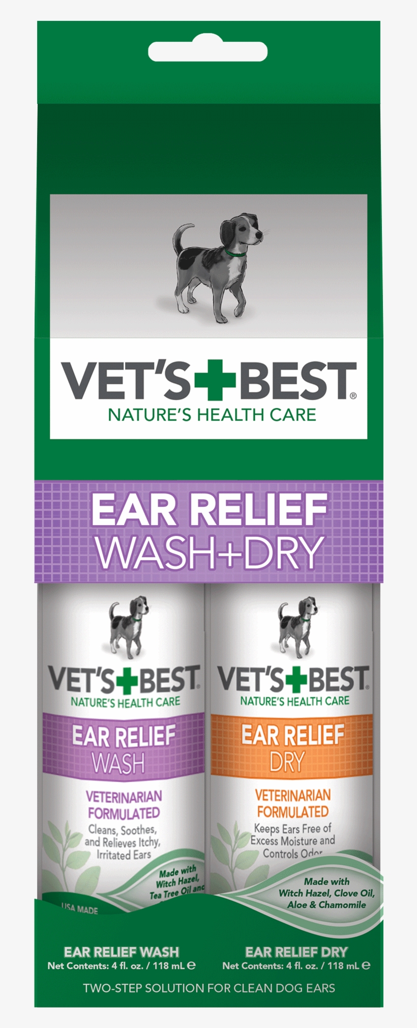 Vet's Best Dog Ear Cleaner Kit, Ear Relief Wash & Dry - Vet's Best Allergy Itch Relief Dog Shampoo, 16 Oz, transparent png #1920020